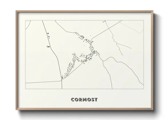 Une affiche de carte sur Cormost