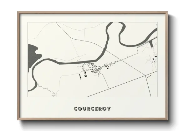 Une affiche de carte sur Courceroy