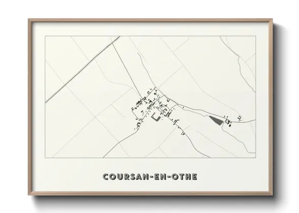 Une affiche de carte sur Coursan-en-Othe
