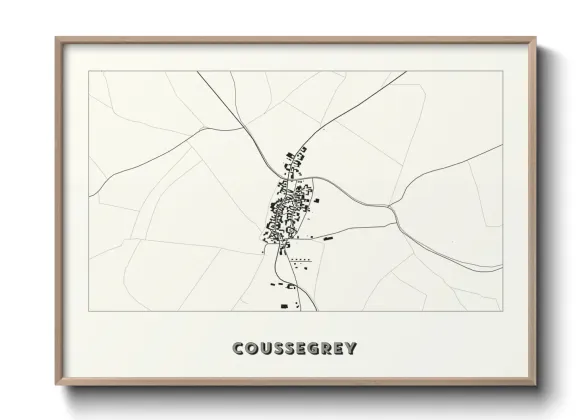 Une affiche de carte sur Coussegrey