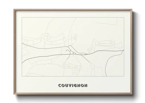 Une affiche de carte sur Couvignon