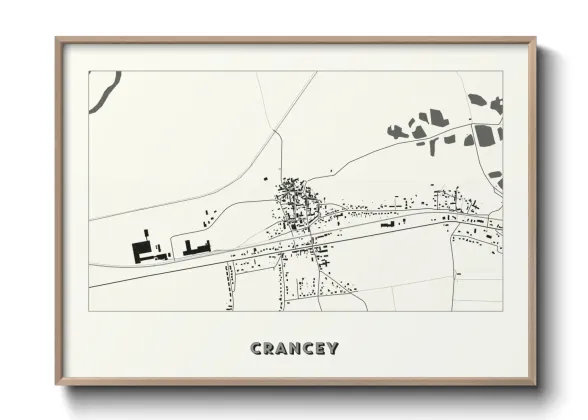 Une affiche de carte sur Crancey