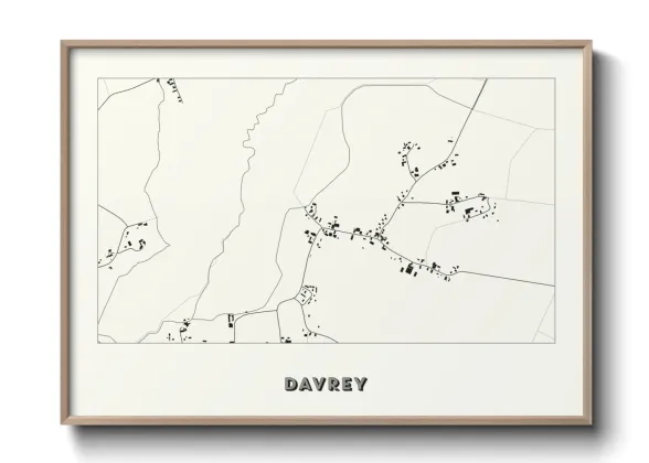 Une affiche de carte sur Davrey