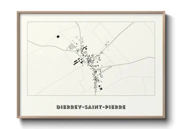 Une affiche de carte sur Dierrey-Saint-Pierre