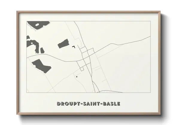 Une affiche de carte sur Droupt-Saint-Basle