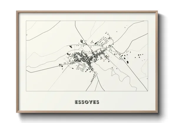 Une affiche de carte sur Essoyes