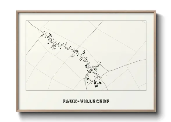 Une affiche de carte sur Faux-Villecerf