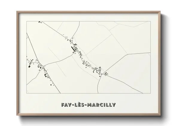 Une affiche de carte sur Fay-lès-Marcilly