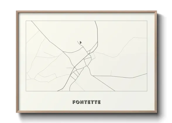 Une affiche de carte sur Fontette