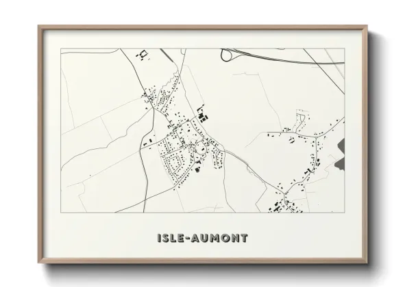 Une affiche de carte sur Isle-Aumont