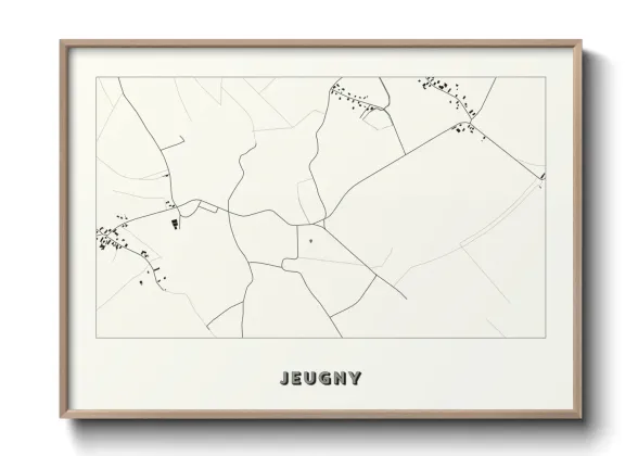 Une affiche de carte sur Jeugny