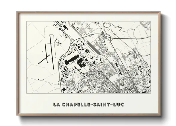 Une affiche de carte sur La Chapelle-Saint-Luc