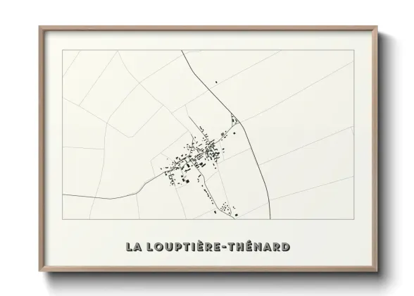 Une affiche de carte sur La Louptière-Thénard