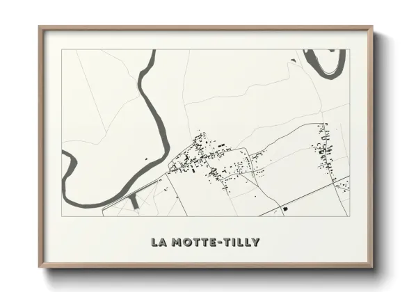 Une affiche de carte sur La Motte-Tilly