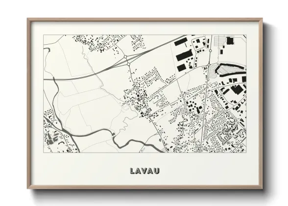 Une affiche de carte sur Lavau