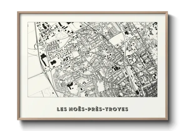 Une affiche de carte sur Les Noës-près-Troyes