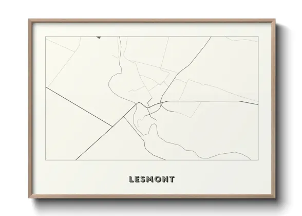 Une affiche de carte sur Lesmont