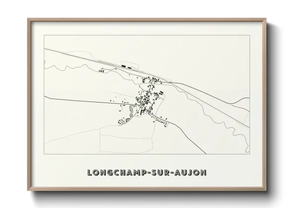 Une affiche de carte sur Longchamp-sur-Aujon