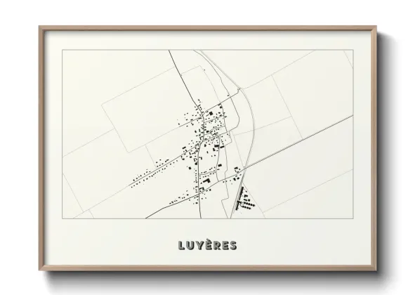 Une affiche de carte sur Luyères