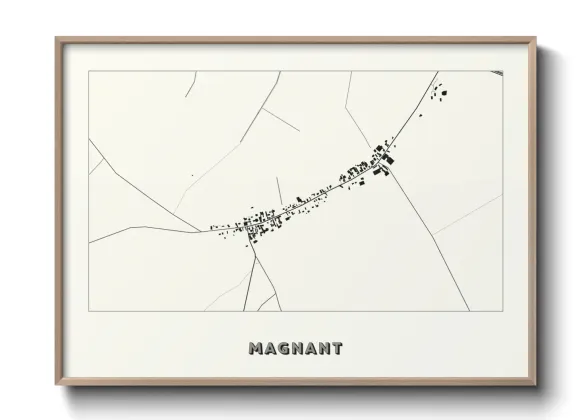 Une affiche de carte sur Magnant