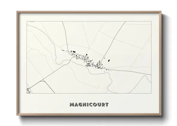 Une affiche de carte sur Magnicourt