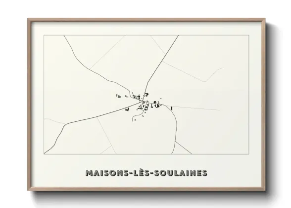Une affiche de carte sur Maisons-lès-Soulaines
