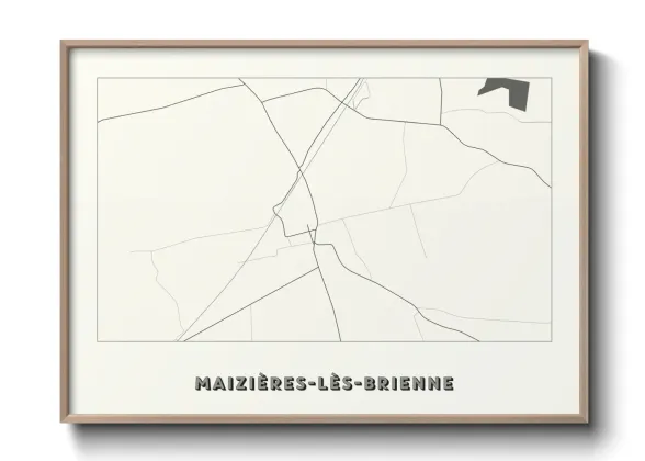 Une affiche de carte sur Maizières-lès-Brienne