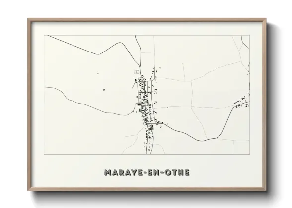 Une affiche de carte sur Maraye-en-Othe