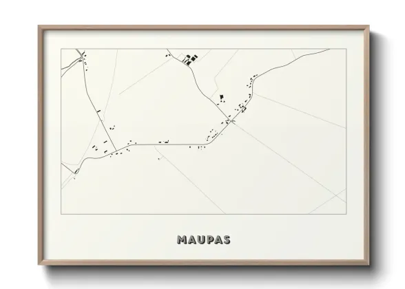 Une affiche de carte sur Maupas
