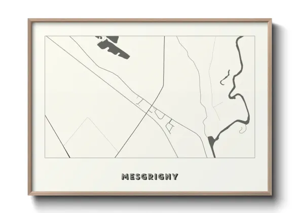 Une affiche de carte sur Mesgrigny