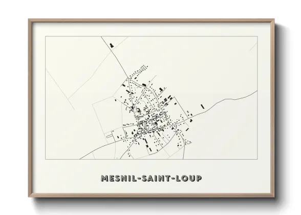 Une affiche de carte sur Mesnil-Saint-Loup