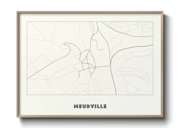 Une affiche de carte sur Meurville