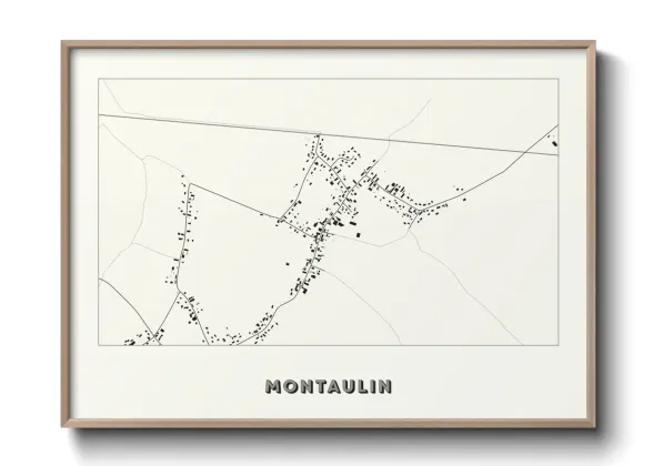 Une affiche de carte sur Montaulin
