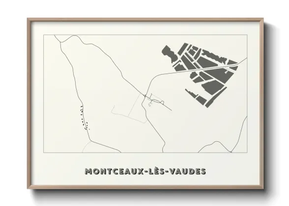 Une affiche de carte sur Montceaux-lès-Vaudes