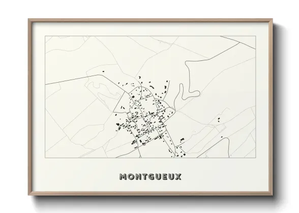 Une affiche de carte sur Montgueux