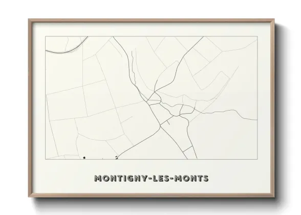 Une affiche de carte sur Montigny-les-Monts