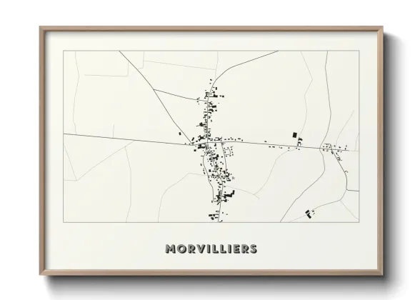 Une affiche de carte sur Morvilliers