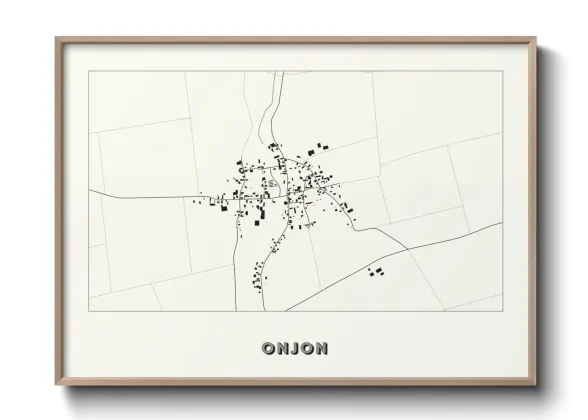 Une affiche de carte sur Onjon