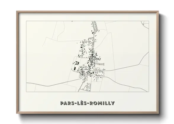 Une affiche de carte sur Pars-lès-Romilly