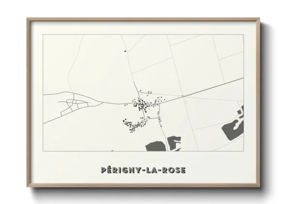 Une affiche de carte sur Périgny-la-Rose