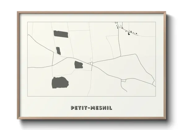 Une affiche de carte sur Petit-Mesnil