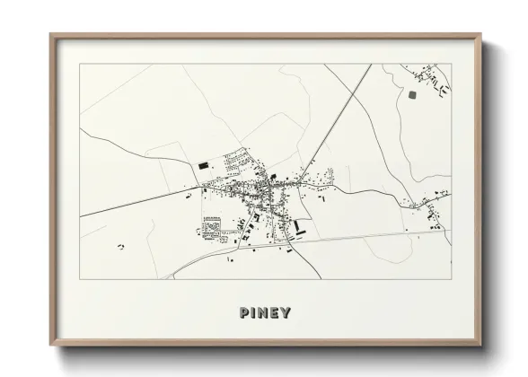 Une affiche de carte sur Piney