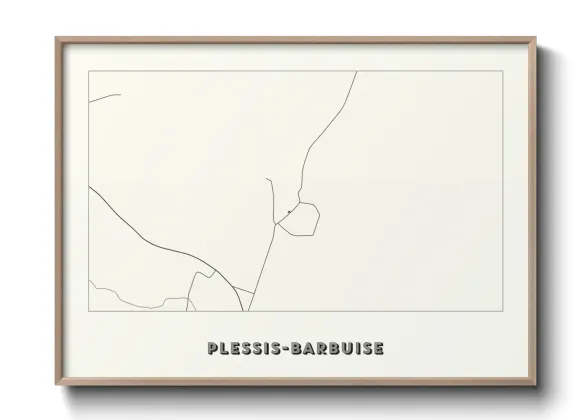 Une affiche de carte sur Plessis-Barbuise