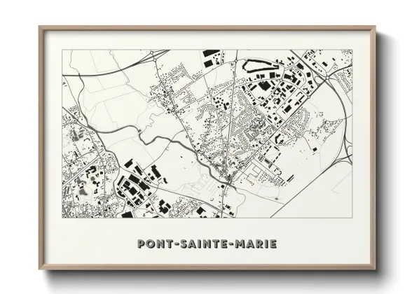Une affiche de carte sur Pont-Sainte-Marie