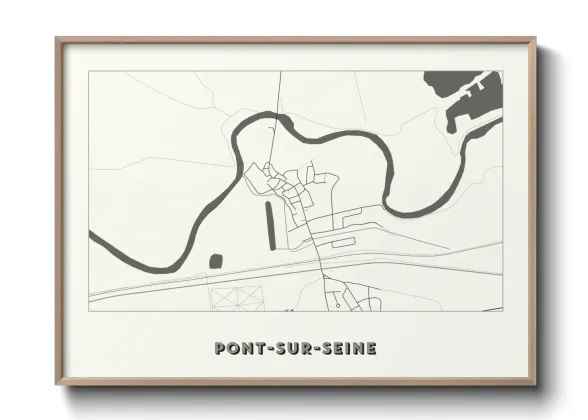 Une affiche de carte sur Pont-sur-Seine