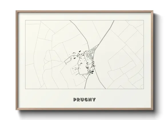 Une affiche de carte sur Prugny