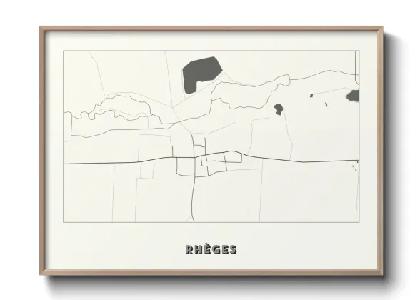 Une affiche de carte sur Rhèges