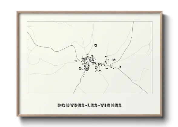 Une affiche de carte sur Rouvres-les-Vignes
