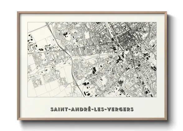 Une affiche de carte sur Saint-André-les-Vergers