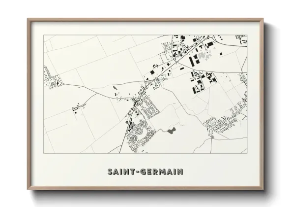 Une affiche de carte sur Saint-Germain